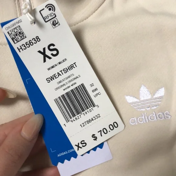 NWT Adidas Adicolor Quarter-Zip Sweatshirt - Sz XS Women’s - Picture 6 of 7